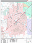 Sugar Land Wall Map Premium Style